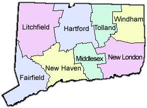 CT County Map